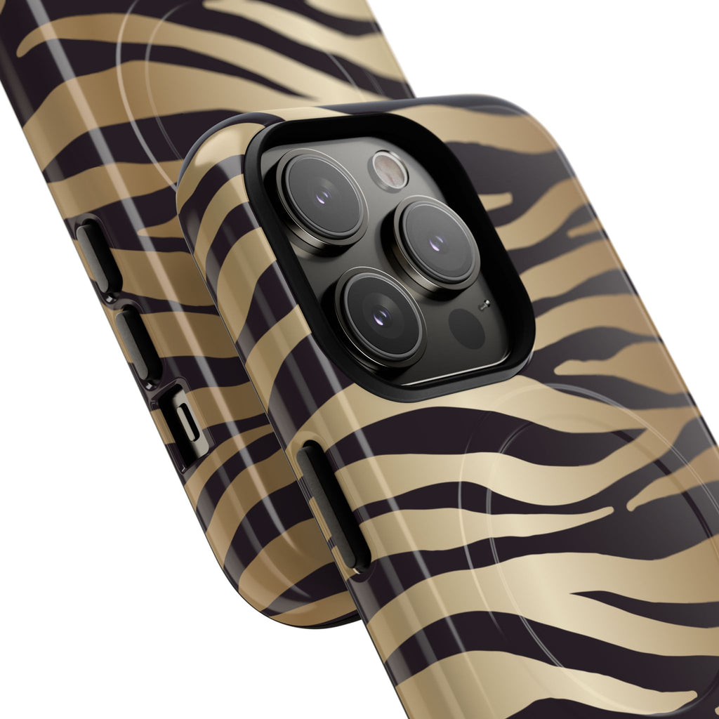 Gold Zebra Stripe Phone Case | Tough Magnetic Case