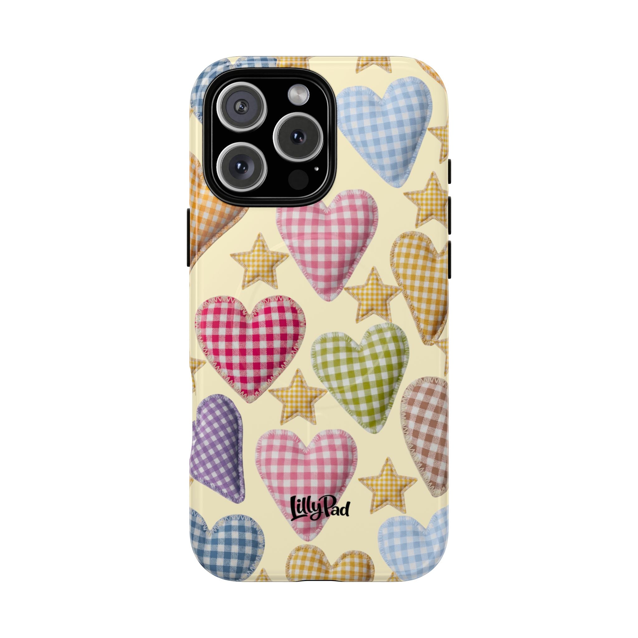 Gingham Heart Pattern Phone Case | Tough Magnetic Case