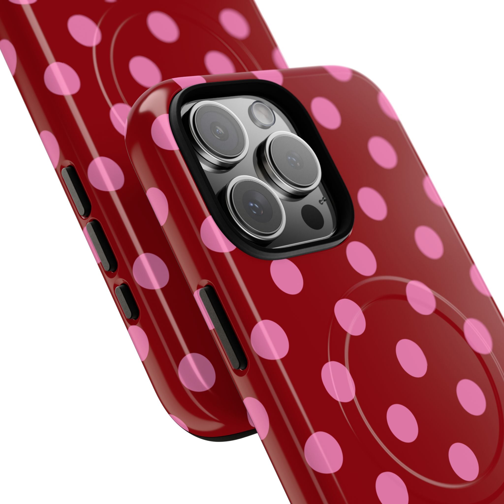 Pink Polka Dot Tough Magnetic Case | Phone Case