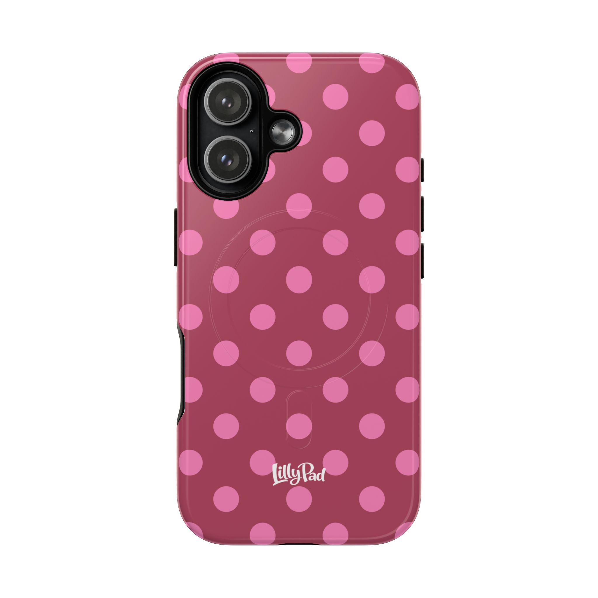 Pink Polka Dot Magnetic Phone Case | Tough Case