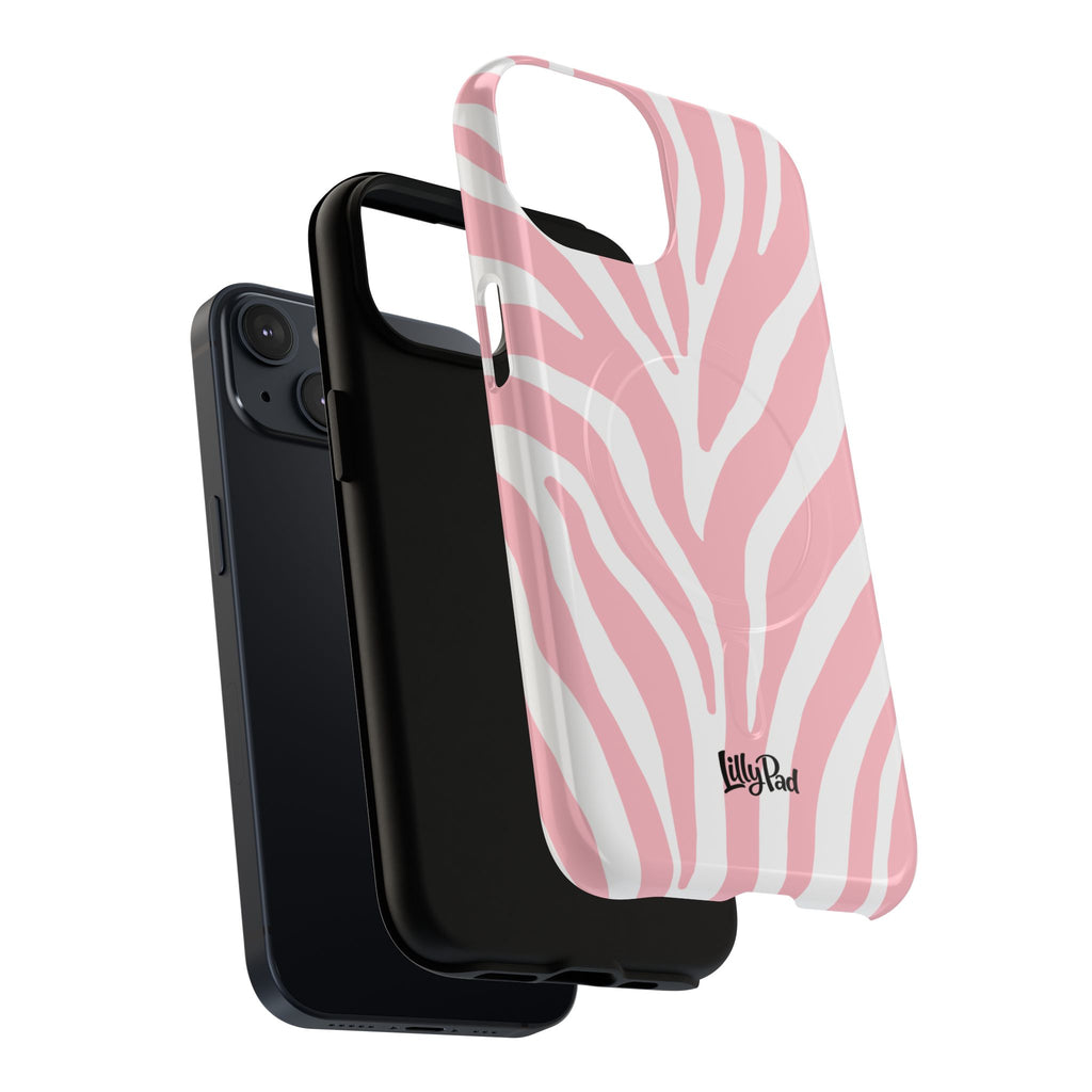 Pink Zebra Print Phone Case | Magnetic Case