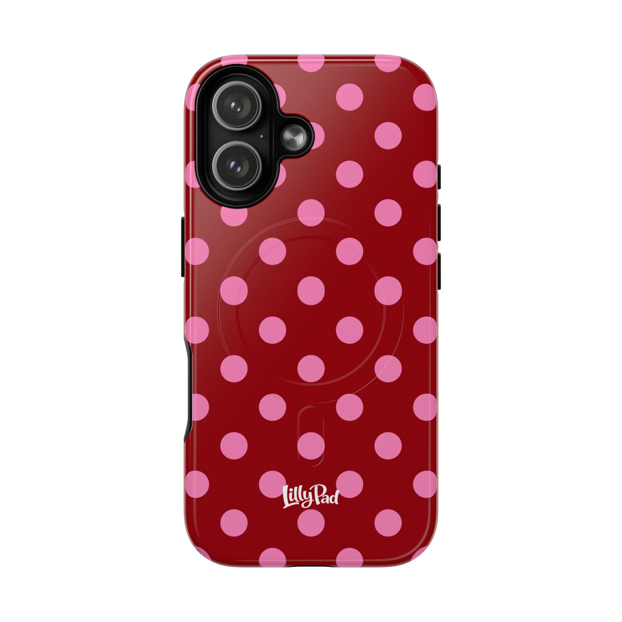 Pink Polka Dot Tough Magnetic Case | Phone Case