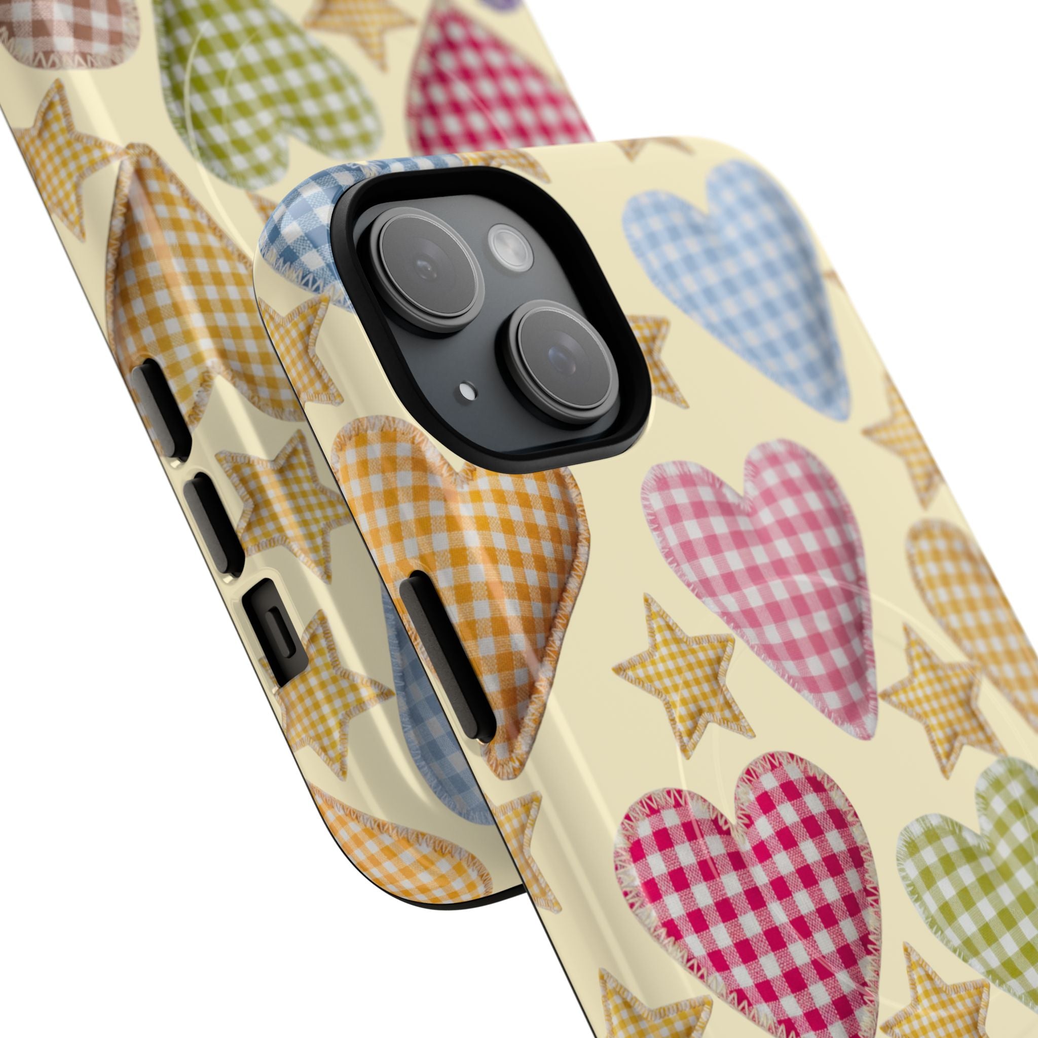 Gingham Heart Pattern Phone Case | Tough Magnetic Case