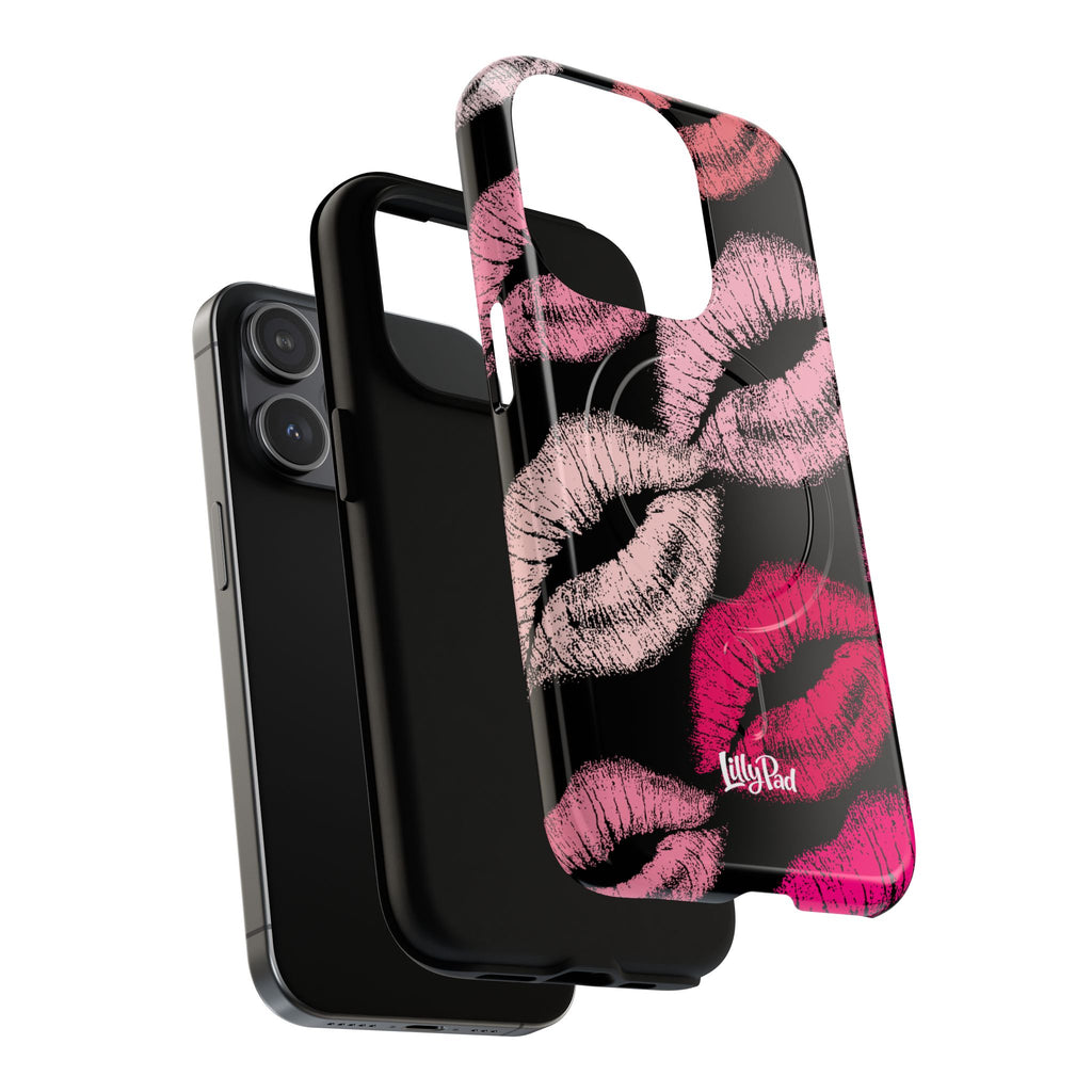 Pink Lipstick Kiss Phone Case Tough Magnetic Case | Lip Print iPhone Cover