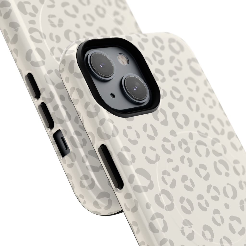 Neutral Leopard Print Tough Magnetic Case | Phone Case, Animal Pattern