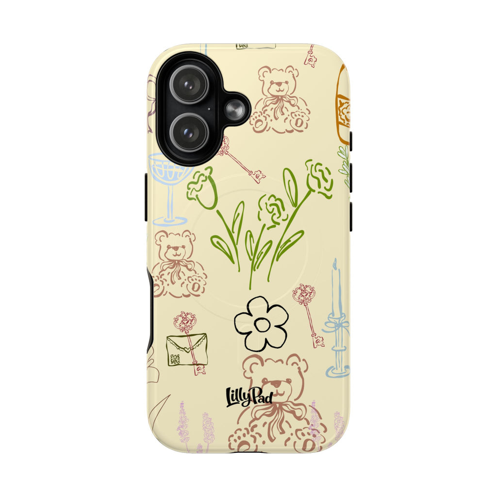 Flower Doodle Pattern Phone Case | Tough Magnetic Case