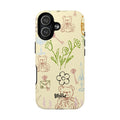 Flower Doodle Pattern Phone Case | Tough Magnetic Case