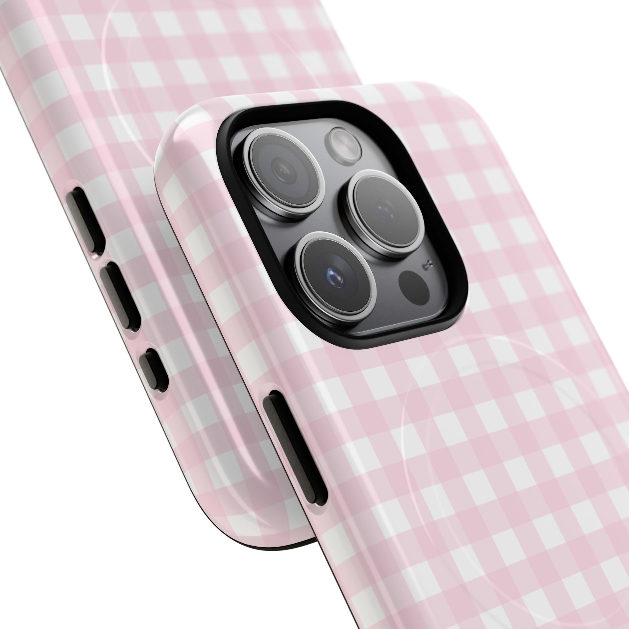 Pink Gingham Plaid Phone Case | Tough Magnetic Case