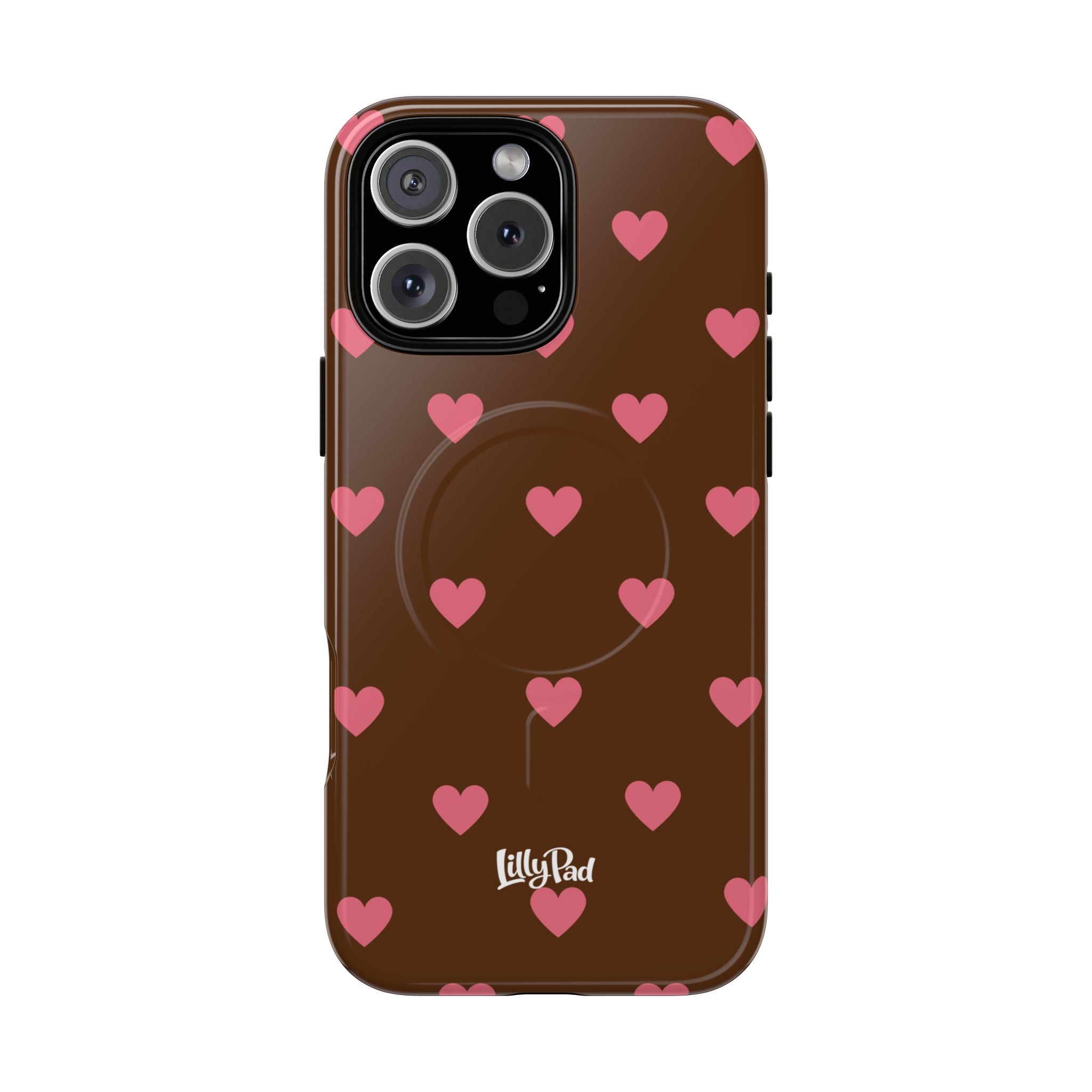 Pink Heart Pattern Phone Case | Magnetic Tough Case