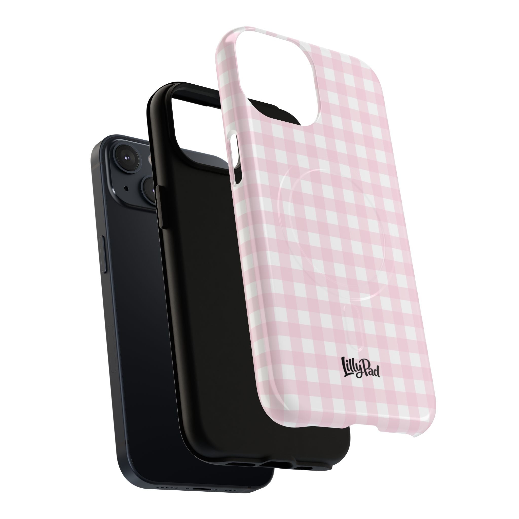 Pink Gingham Plaid Phone Case | Tough Magnetic Case